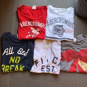 5 pcs of Abercrombie & Fitch T shirts